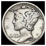 1920 Mercury Dime LIGHTLY CIRCULATED