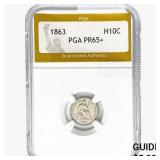 1863 Seated Liberty Half Dime PGA PR65+