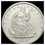 1847-O Seated Liberty Half Dollar NEARLY UNCIRCULA