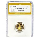 2004 $5 Gold Eagle PGA PR69 DCAM