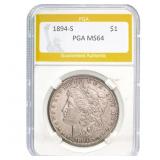 1894-S Morgan Dollar PGA MS64