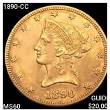 1890-CC $10 Gold Eagle