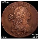 1807/6 Draped Bust Large Cent NEARLY UNCIRCULATED