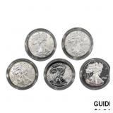 2011 U.S. Mint Box $1 Silver Eagle [5 coins] W/ Bo