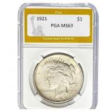 1921 Peace Dollar PGA MS63