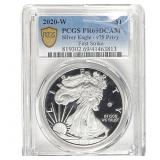 2020-W $1 Silver Eagle PCGS PR69 DCAM