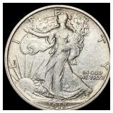 1917-S Walking Liberty Half Dollar LIGHTLY CIRCULA