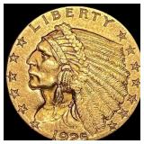 1925-D Indian Head $2.5 Gold Quarter Eag CLOSELY U