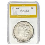 1904-S Morgan Dollar PGA AU53