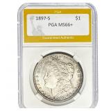 1897-S Morgan Dollar PGA MS66+