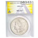 1881-S Morgan Dollar ANACS MS62