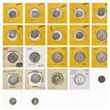 1853-1930 Better US Silver Coinage Lot [22 Coins]