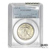 1947-D Walking Liberty Half Dollar PCGS MS65