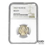1942-P Jefferson Nickel NGC MS67+
