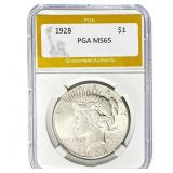 1928 Peace Dollar PGA MS65
