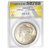 1880-S Morgan Dollar ANACS MS63