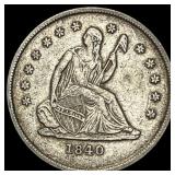 1840-O Seated Liberty Quarter CLOSELY UNCIRCULATED