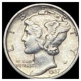 1937 Mercury Dime CHOICE AU