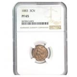 1883 Three-Cent Nickel NGC PF65