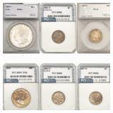 1880-1960 [6] U.S. Type Coins PCI/SEGS MS64-67