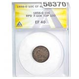 1856-O Seated Liberty Dime ANACS EF40