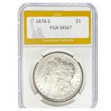 1878-S Morgan Dollar PGA MS67
