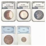 1883-1938 [5] Morgan/Buffalo Type Coins PCI/NNC MS