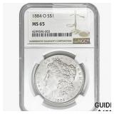 1884-O Morgan Silver Dollar NGC MS65