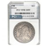 1799 Draped Bust Dollar PCI VF20 Details