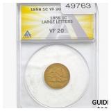 1858 Flying Eagle Cent ANACS VF20 Lg. Letters