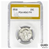 1930 Standing Liberty Quarter PGA MS63 FH