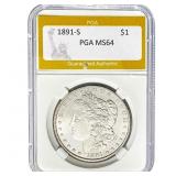 1891-S Morgan Dollar PGA MS64