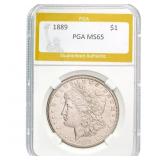 1889 Morgan Silver Dollar PGA MS65