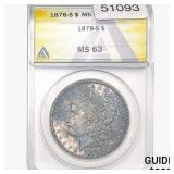 1878-S Morgan Silver Dollar ANACS MS63
