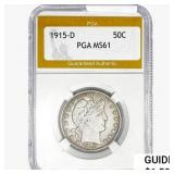 1915-D Barber Half Dollar PGA MS61