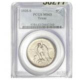 1935-S Texas Half Dollar PCGS MS63