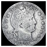 1907 Barber Quarter NICELY CIRCULATED