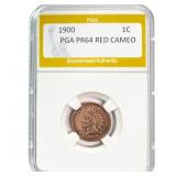 1900 1C Indian Head Cent PGA PR64 RED CA