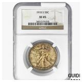 1918-S Walking Liberty Half Dollar NGC XF45