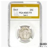1917 Standing Liberty Quarter PGA MS65 FH Type 2