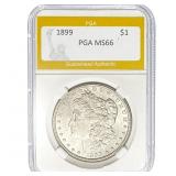 1899 Morgan Silver Dollar PGA MS66