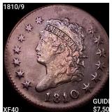 1810/9 Classic Head Large Cent NEARLY UNCIRCULATED