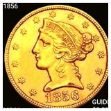 1856 $5 Gold Half Eagle UNCIRCULATED