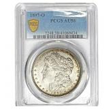 1897-O Morgan Silver Dollar PCGS AU58