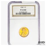 1942 Wheat Cent NGC PF63 RD