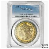 1884-S Morgan Silver Dollar PCGS AU50