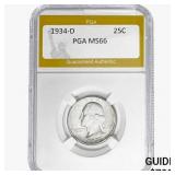 1943-D Wheat Quarter PGA MS66