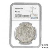 1886-O Morgan Silver Dollar NGC AU50