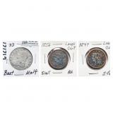 1833-1856 Early US Type Coinage [3 Coins] Avg Circ