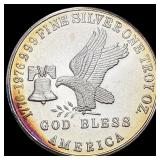 This is a 1976 Tri-State Refining 1 oz S GEM BU
